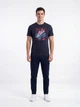 Футболка хлопковая длинная мужская Puma Graphics 69177716 L New Navy с принтом (4069161716607) - изображение 3