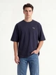 Футболка хлопковая длинная мужская Puma Graphics 69178316 XL New Navy с принтом (4069161716331) - изображение 1