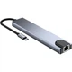 Концентратор Dynamode USB-C 8-in-1 HDMI 4K30Hz + 1xRJ45 + 1xUSB 3.0 + 1xUSB 2.0 + 1xUSB-C PD (BYL-2017L) Dynamode BYL-2017L 1040237 - зображення 3