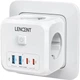 Мережевий фільтр трійник LENCENT (3 розетки, 2 шт USB, 2 шт Type-C, швидка зарядка) - зображення 2