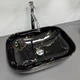Умывальник (раковина) VBI RAVENNA BLACK LIGHTNING GLOSSY накладной - изображение 1