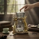 Сервиз Ленивый чай Дракон Феникс из стекла Золотой (28697) - изображение 6