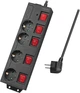 Listwa zasilająca LogiLink 4 gniazda LPS251 Black (4052792060584) - obraz 1