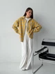 Хлопковая женская оверсайз рубашка в клетку, желтая, one size (XS–XL) - изображение 1