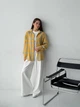 Хлопковая женская оверсайз рубашка в клетку, желтая, one size (XS–XL) - изображение 3