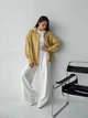 Хлопковая женская оверсайз рубашка в клетку, желтая, one size (XS–XL) - изображение 4
