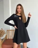 Вовняна тепла сукня Poliit чорна 36 розмір - изображение 8