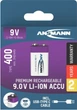 Akumulator Ansmann Li-Ion E-Block 400 mAh 9V USB-C (1315-0005) - obraz 2