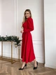 Платье трапеция с длинными рукавами G&M k-125993 42-44 Размер цвет красный - изображение 3