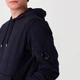 Свитшот C.P. Company Hooded Open Light Fleece , темно-синий, M - изображение 5