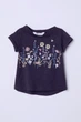 Футболка для девочки H&M 98-104 см (2-4Y) Темно-синяя - изображение 1