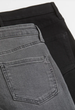 Набір із 2-х пар Джинсів Skinny Fit High Jeans для дівчаток H&M 140 (9-10 років) Чорний/Сірий - зображення 2
