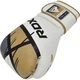 Боксерские перчатки RDX F7 Ego Boxing Gloves (BGR-F7GL) White/Gold 16 унций - изображение 4