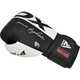 Боксерские перчатки RDX F4 Boxing Sparring Gloves Hook & Loop (BGR-F4B) Black/White 10 унций - изображение 2