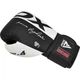 Боксерские перчатки RDX F4 Boxing Sparring Gloves Hook & Loop (BGR-F4B) Black/White 16 унций - изображение 2