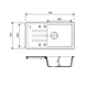 Кухонная мойка Adamant SLIM LONG белая 780x435x200 мм, с крылом 78 см - изображение 2