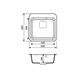 Кухонная мойка Adamant EXIST ivory 500x500x190 мм, без крыла 50 см - изображение 2