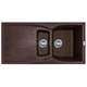Кухонная мойка Adamant NEW LINE PLUS коричневая 975x495x235 мм, с крылом 97,5 см - изображение 1