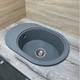 Кухонная мойка Adamant OVALE серая 610x420x180 мм, с крылом 61 см - изображение 3
