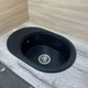 Кухонная мойка Adamant OVALE черная 610x420x180 мм, с крылом 61 см - изображение 3