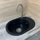 Кухонная мойка Adamant OVALE черный металлик 610x420x180 мм, с крылом 61 см - изображение 2