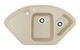Кухонная мойка Adamant CONSENSUS Ivory 1045x575x190 мм, угловая с крылом 104,5 см - изображение 1