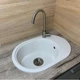 Кухонная мойка Adamant OVALE белая 610x420x180 мм, с крылом 61 см - изображение 2