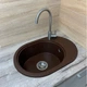 Кухонная мойка Adamant OVALE коричневая 610x420x180 мм, с крылом 61 см - изображение 2