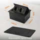 Выдвижная розетка скрытого монтажа для столешницы и мебели двойная 220V на 2 гнезда черная с кабелем и вилкой - изображение 5