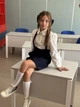 Спідниця - сарафан The Dressing Room для дівчинки з бретелями бенгалін синя 122-128 (tdk-5655srf) - зображення 2