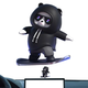 Фігурка-слайдер в автомобілі L'Andre Sliding Cartoon Bear Ведмідь скейтер Cool Black - зображення 3