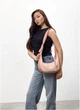 Женская сумка Хобо из структурированной экокожи SAMBAG Пудровый (5438030813) - изображение 1
