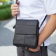 Сумка-планшет мужская кожаная Tiding Bag M1254A 21х24х6 черная, на одно плечо (JDT-0849799) - изображение 6