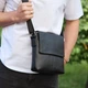 Сумка-месенджер чоловіча шкіряна через плече Tiding Bag 48450 21х23х5.5 чорна (JDT-0850054) - зображення 4