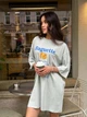 Сукня-футболка бавовняна з малюнком сiрого кольору 37569 One Size - зображення 2