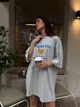 Сукня-футболка бавовняна з малюнком сiрого кольору 37569 One Size - зображення 5