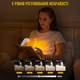 Светодиодный светильник-лампа с зажимом для чтения книг аккумуляторная, с регулятором яркости, 5 режимов освещения Type-C A060 Белый - изображение 4