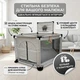 Детский игровой манеж 128×66 см с металлическим каркасом Серый, баскетбольным кольцом, шариками, ручками и сумкой - изображение 1