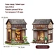 Румбокс Бук Нук Book Nook «Чайный домик» 3D конструктор DIY DollHouse миниатюрный кукольный дом с подсветкой 19,2×14,7×14,1см (BAA73) - изображение 7