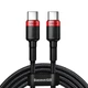 Кабель Baseus Cafule Fast Charging Type-C to Type-C 100W 100 cм (CATKLF-DL91) Red-black - изображение 1
