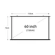 Экран для проектора 60 " дюйма TUBE SOFT LIGHT 16:9 настенный портативный Стрейчевая ткань белая матовая В комплекте крепление для дома и улицы - изображение 10