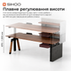 Компьютерный стол с электрорегулировкой высоты Sihoo D07 1.8m Walnut/Black - изображение 7