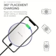 Беспроводное зарядное устройство Fast Charger 30W с функцией быстрой зарядки и подсветкой для iPhone и Android (GY68) Без кабеля Black - изображение 11