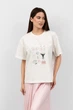 Футболка FAMO FUT-1291 Молочний + рожевий M/L M/L (FUT-1291) - изображение 4