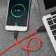 Кабель HOCO X21 USB to Type-C 2A, 1m, silicone, TPE connectors, Black+Red - зображення 3
