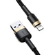 Кабель Baseus Cafule Cable USB For Lightning 2.4A 1m Gold+Black - зображення 5