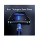 Кабель Baseus Crystal Shine Series Fast Charging Data Cable USB to iP 2.4A 1.2m Blue - изображение 4