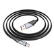 Кабель HOCO U119 USB to Type-C 5A, 1.2m, nylon, aluminum connectors, Black - зображення 4