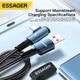 Кабель Essager USB to Type-C кутовий, 100W, 7A, 2м, 480 Мбіт/с, передача даних / зарядка, індикатор, підвищеної міцності, синій - зображення 6
