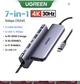 USB-хаб UGREEN CM512 7-в-1 USB-C з HDMI 4K30Hz, LAN RJ-45, SD/TF, 2×USB 3.2, PD 100W для ноутбуків і MacBook (сірий) - зображення 6